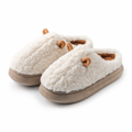Unisex Plush Slippers With Memory Foam And Non-Slip Sole