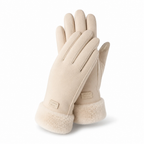 Women's winter gloves with soft fleece lining and touchscreen fingertips