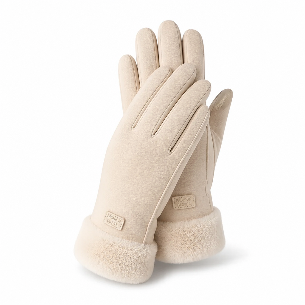 Women's winter gloves with soft fleece lining and touchscreen fingertips
