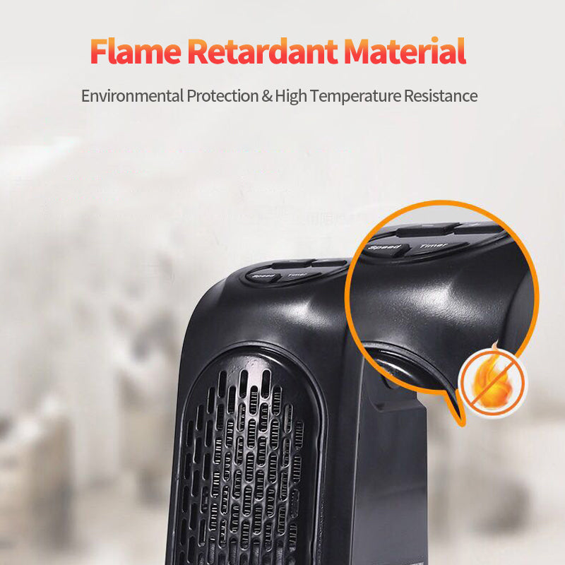 Compact electric ceramic heater for personal room heating