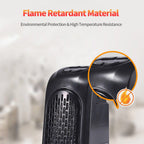 Compact electric ceramic heater for personal room heating