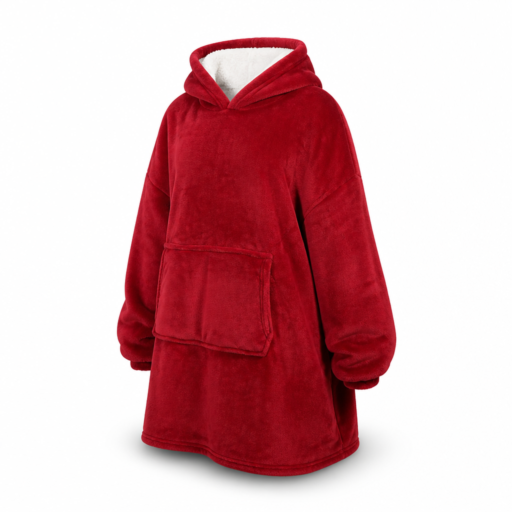 Fleece-Lined Wearable Blanket Hoodie