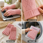 Fingerless gloves designed to keep wrists and palms warm