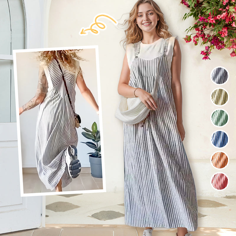 Comfortable & Casual Striped Camisole Summer Dress