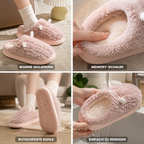 Soft plush slippers designed for comfortable indoor wear