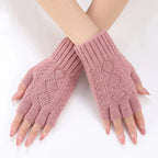 Soft knit fingerless gloves for commuting and everyday wear