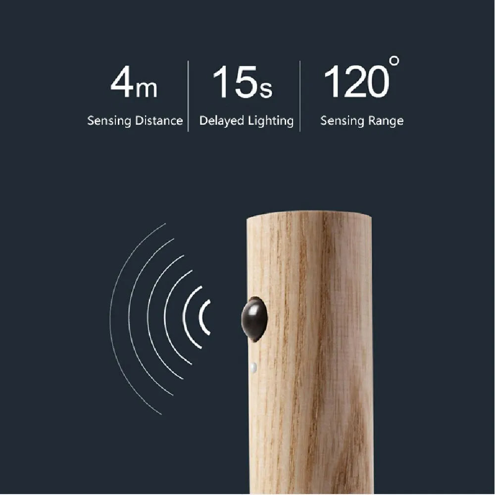 GlowSense™ - Wooden Lamp with Motion Sensor