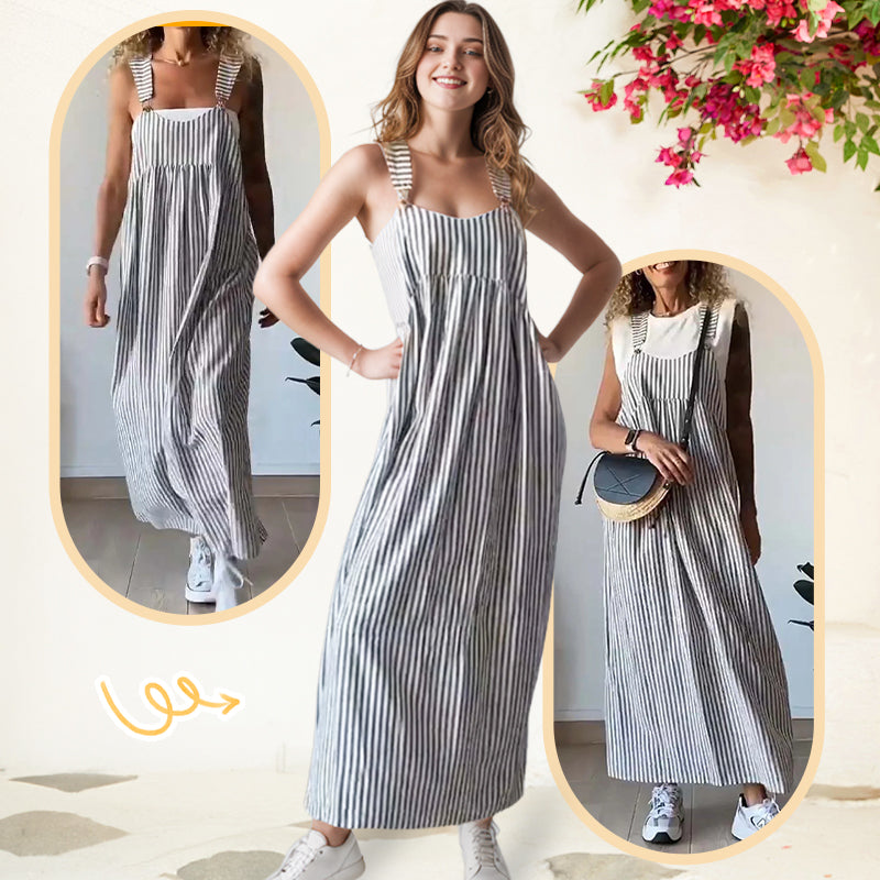 Comfortable & Casual Striped Camisole Summer Dress