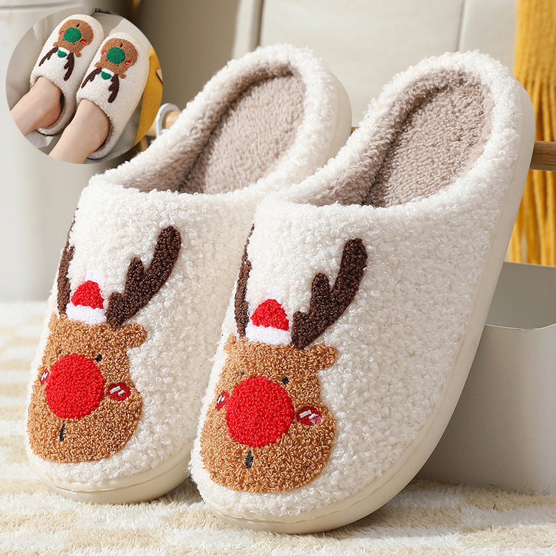 Comfortable elk slippers for relaxing at home during winter