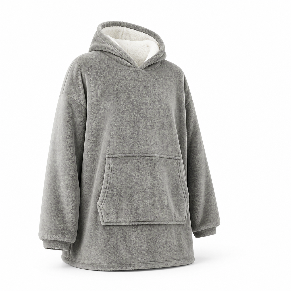 Fleece-Lined Wearable Blanket Hoodie