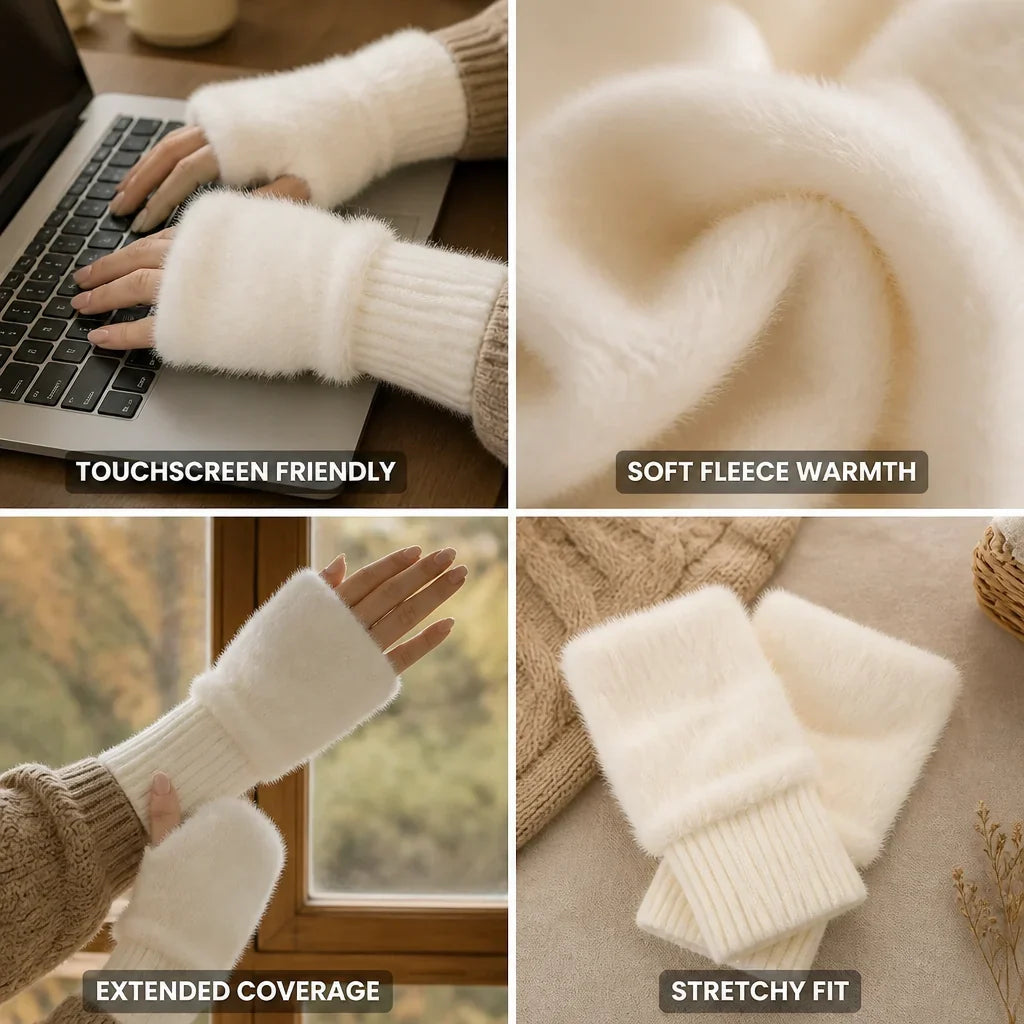 Gloves with open fingertips for easy touchscreen access