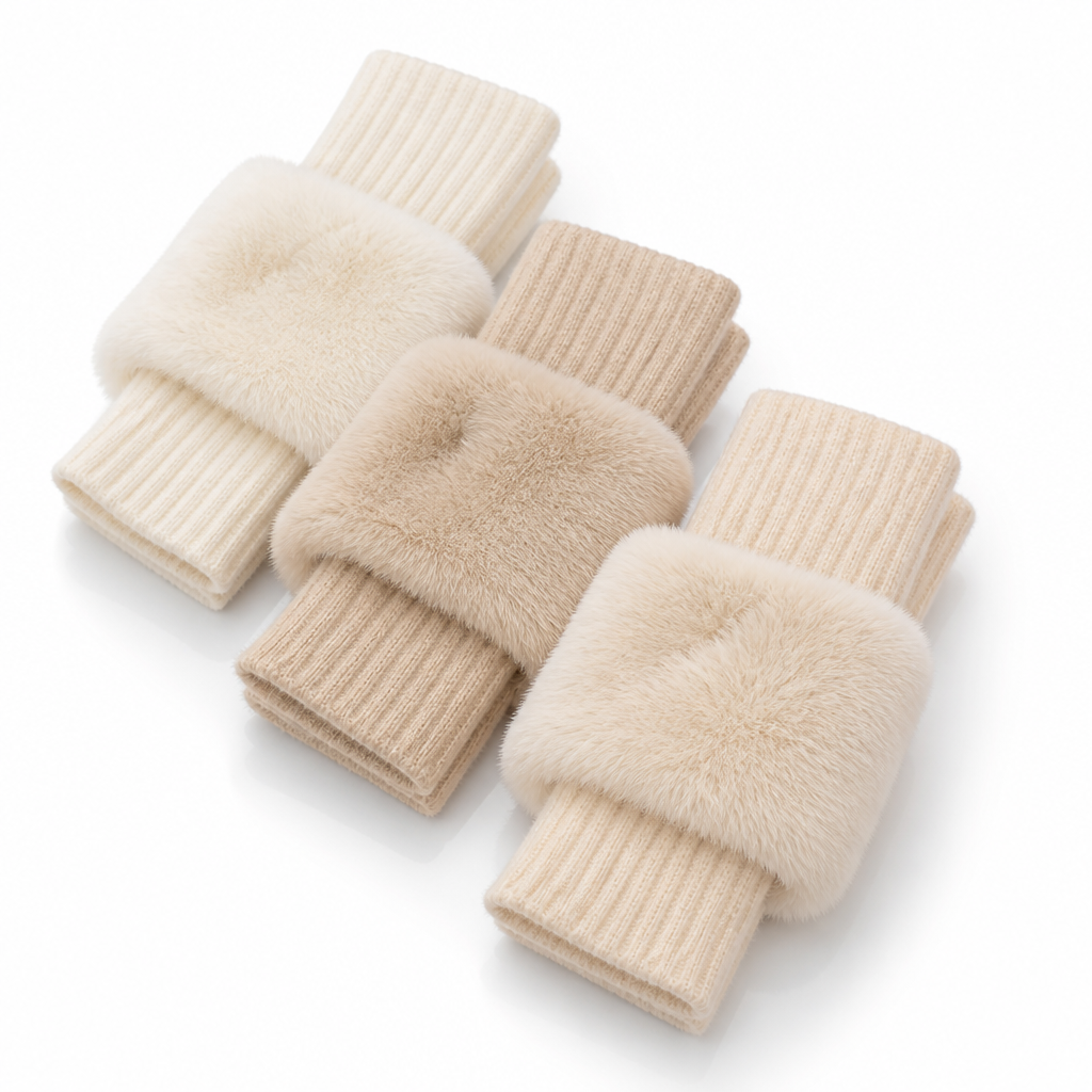 Fingerless gloves designed to keep wrists warm in cold weather