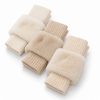 Fingerless gloves designed to keep wrists warm in cold weather