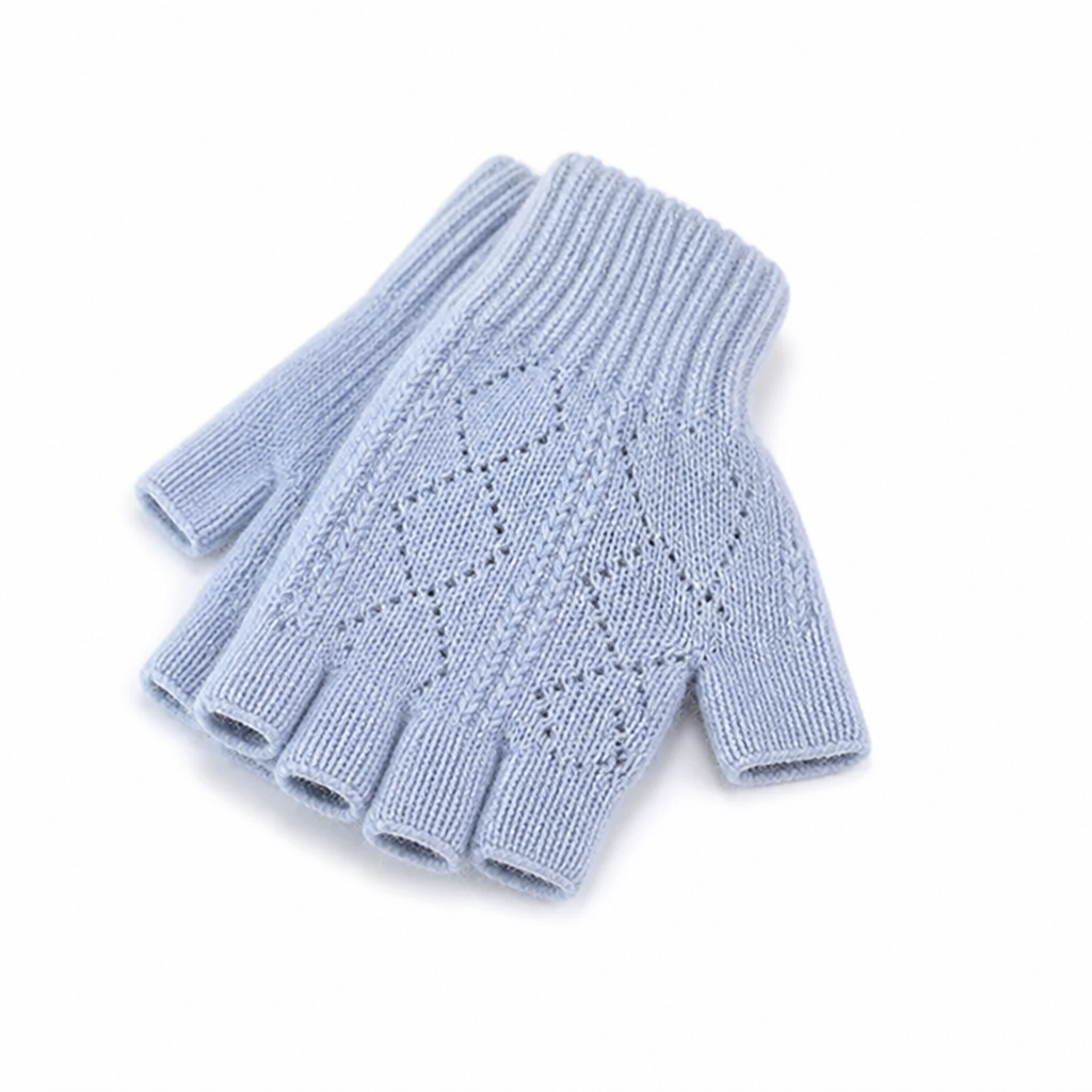 Fingerless Knit Gloves With Wrist Warmers