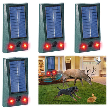 Ultrasonic Bird Repeller | Solar-Powered | LED Flash & Motion Sensor | 600 m² Coverage