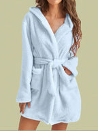 Comfortable women's bathrobe for morning and evening lounging