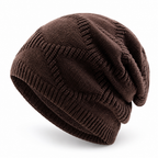 Fleece-Lined Winter Beanie Knit Hat 55 60 cm