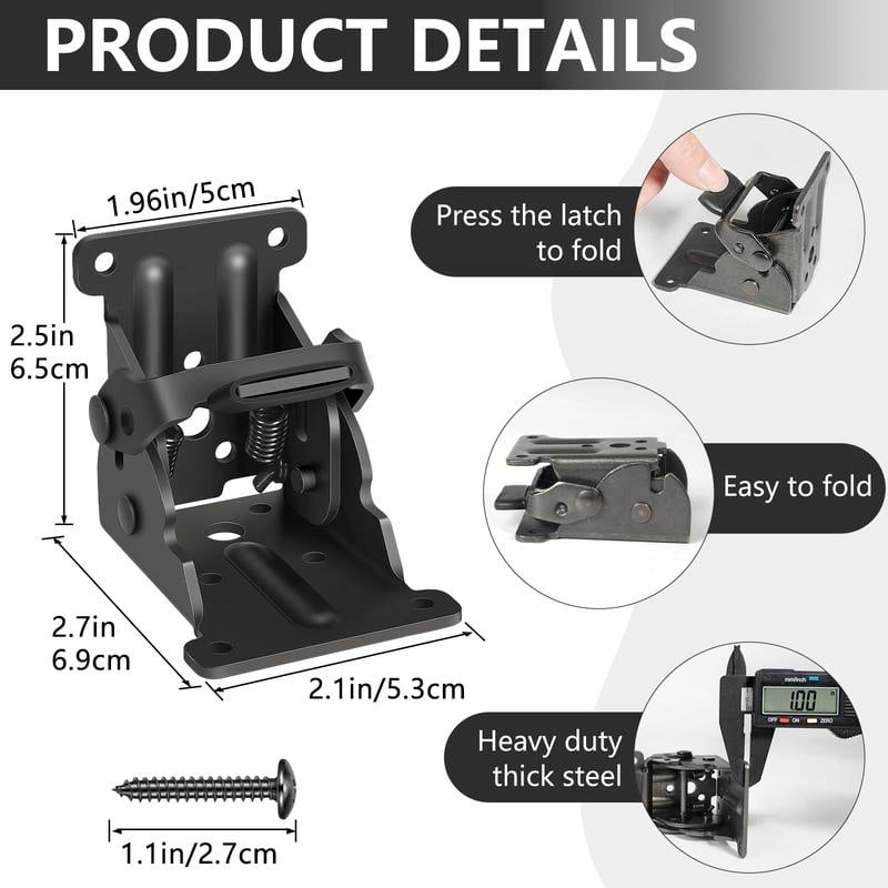 SteelMax Pro™ - Industrial-Grade Folding Brackets That Support 225kg Per Pair (+1 extra for FREE))