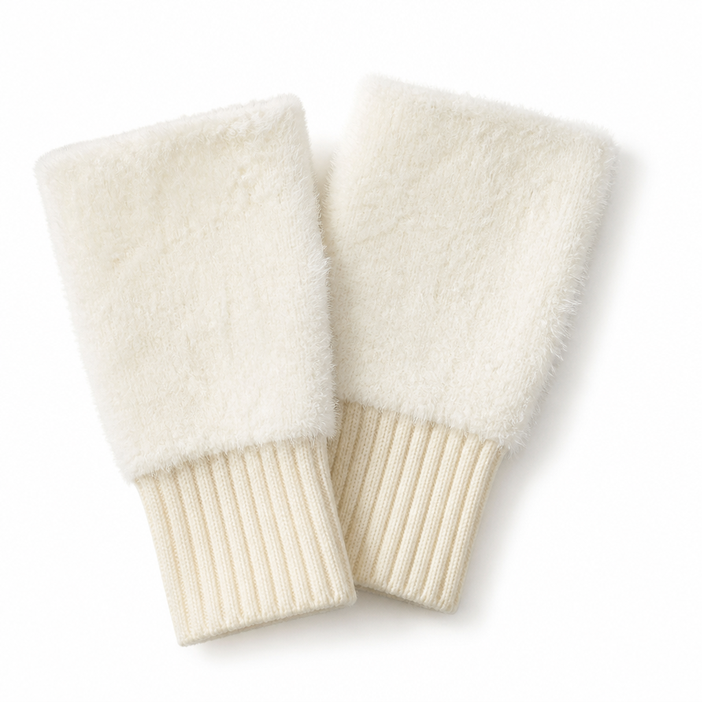 Fingerless Touchscreen Gloves With Fleece-Lined Cuffs