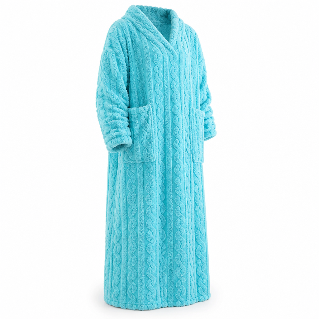 Women's Fleece Blanket Dress With Front Pockets