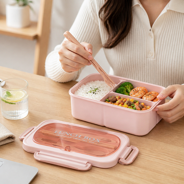 Bento Lunch Box | Leak-Proof Closure | 1200ml Capacity & Divided Interior | Office & School