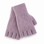 Fingerless Knit Gloves With Wrist Warmers