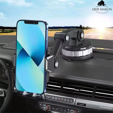 Car Phone Holder | Strong Suction Cup Adhesion | 360° Rotation & Adjustable 10–16cm Arm