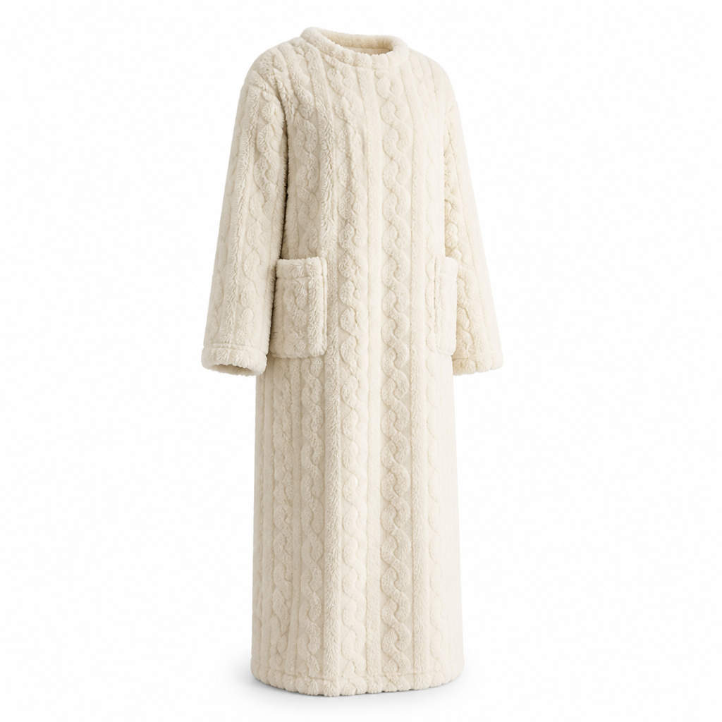 Women's Fleece Blanket Dress With Front Pockets