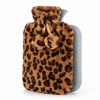 Hot Water Bottle With Plush Cover And Fleece Sleeve