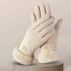 Winter gloves with touchscreen fingertips for easy phone use