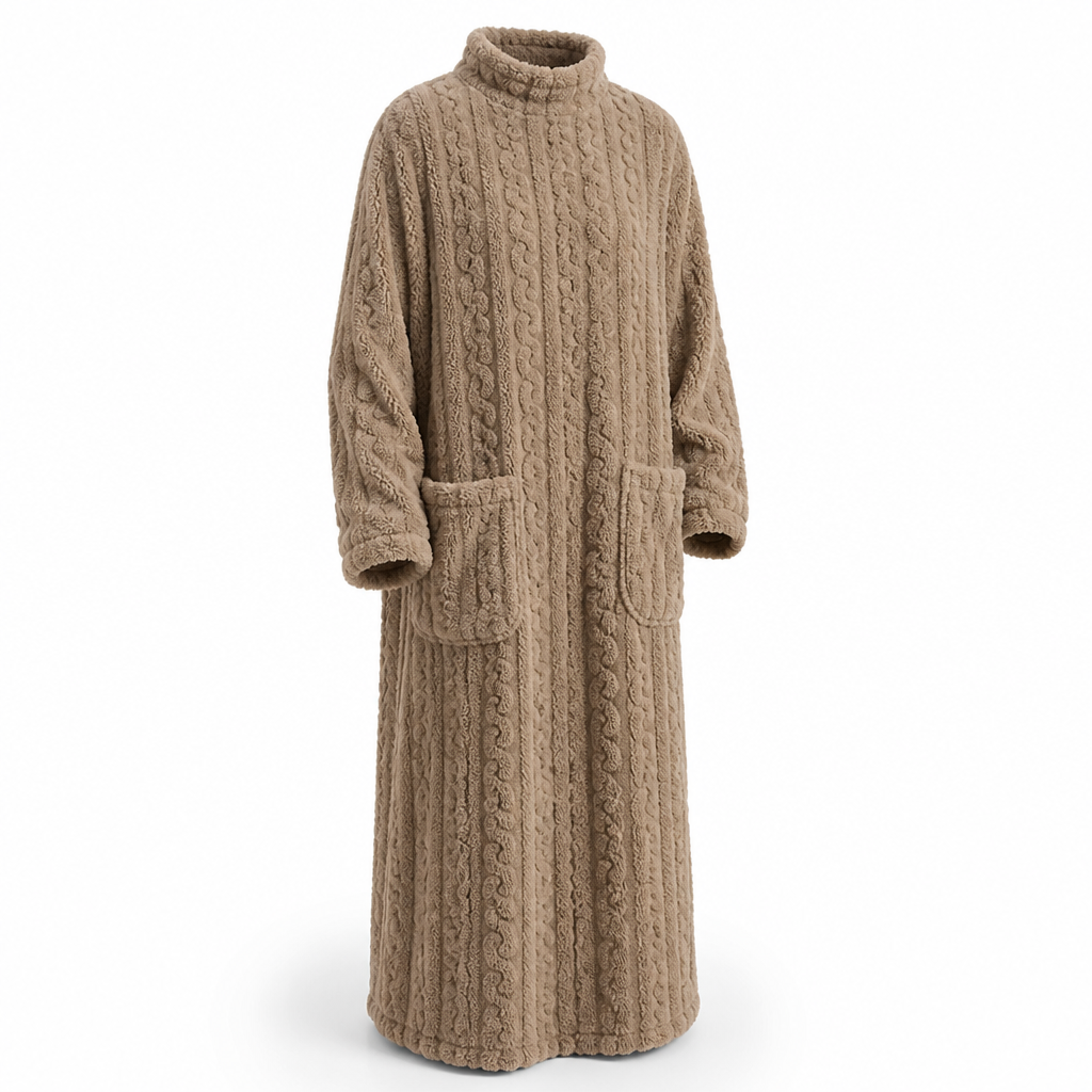 Women's Fleece Blanket Dress With Front Pockets