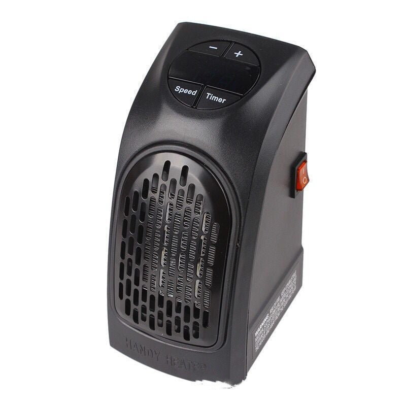 Mini room heater with fan-assisted ceramic heating