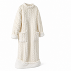 Women's Fleece Blanket Dress With Front Pockets