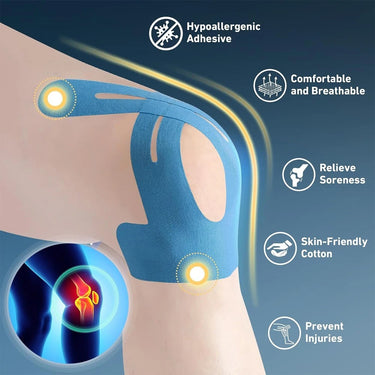 FlexEase™ - Pre-Cut Kinesiology Knee Support Tape for Active Joints