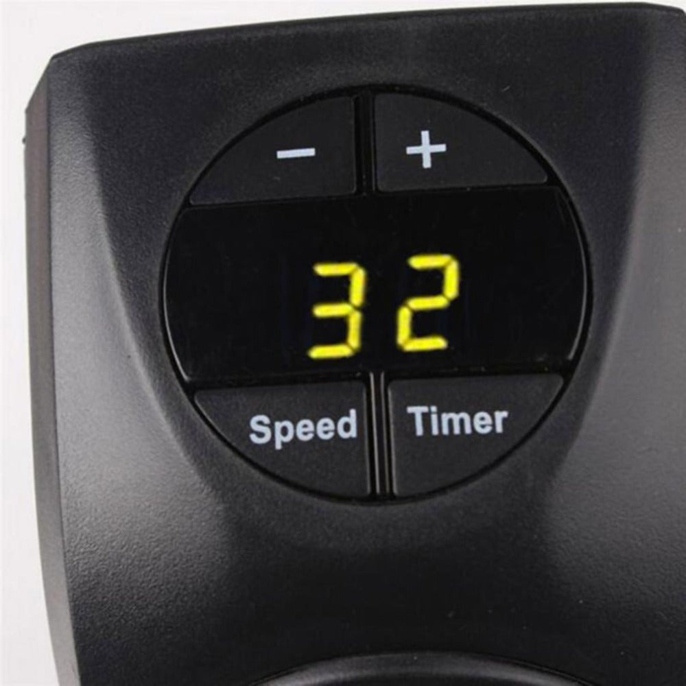 Mini space heater with front air outlet and control panel