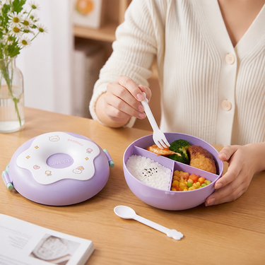 3-Compartment Lunch Box | Microwave-Safe | Secure Side Locks | Organized Meals