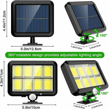 Outdoor Solar Light | 100 COB LEDs | Motion Sensor & Adaptive Modes | Weatherproof