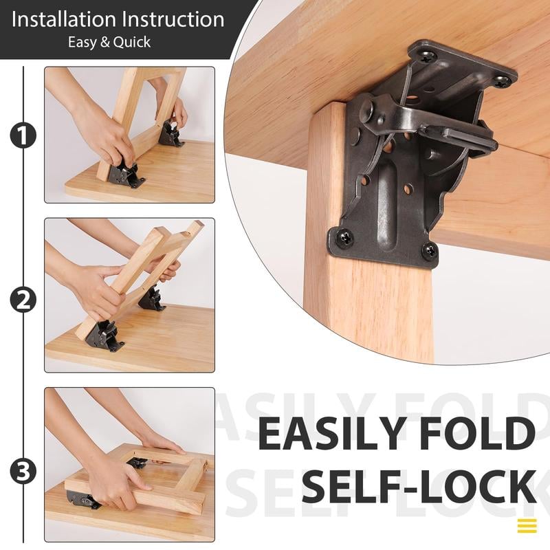 SteelMax Pro™ - Industrial-Grade Folding Brackets That Support 225kg Per Pair (+1 extra for FREE))