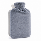 Hot Water Bottle With Plush Cover And Fleece Sleeve