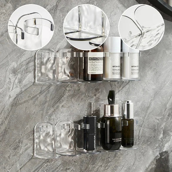 Wall-Mounted Storage Hooks Set No Drilling