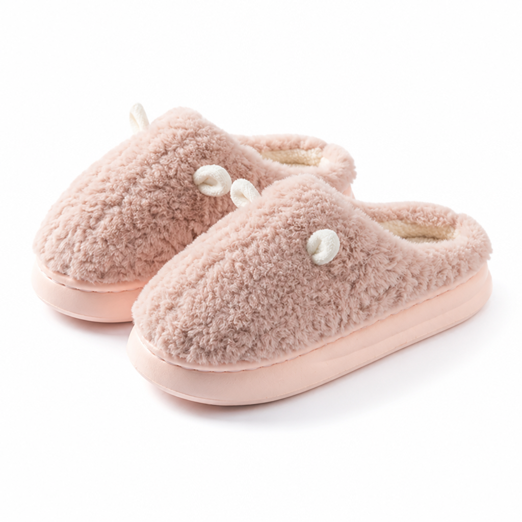 Women's Winter Slippers Fleece-Lined Non-Slip Slip-Ons