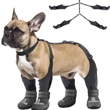 PawGuard™ - Adjustable Dog Suspender Boots for Winter Hiking