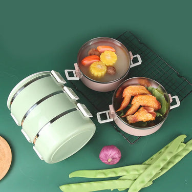 3-Tier Lunch Box | Leak-Proof Stackable | Stainless Steel Interior | Easy to Clean
