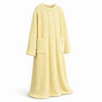 Women's Fleece Blanket Dress With Front Pockets