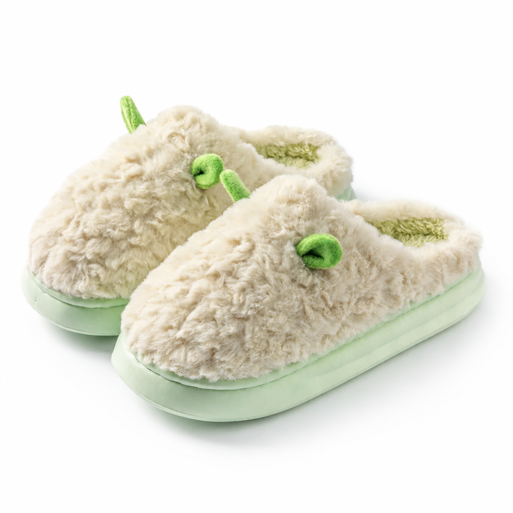 Women's Winter Slippers Fleece-Lined Non-Slip Slip-Ons