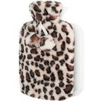 Plush-covered hot water bottle suitable for cold nights and comfort