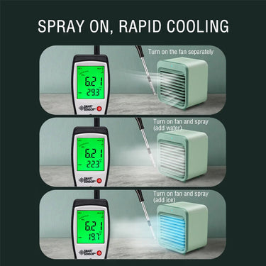 Mini Portable Air Cooler | 3-in-1 Cooling & Humidifier | USB Rechargeable & Portable