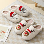 Warm Christmas slippers designed for women and men