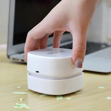 Mini Desk Vacuum | Cordless Compact Design | 360° Suction & Quiet Operation