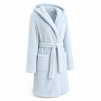 Women's Hooded Fleece Bathrobe Knee-Length